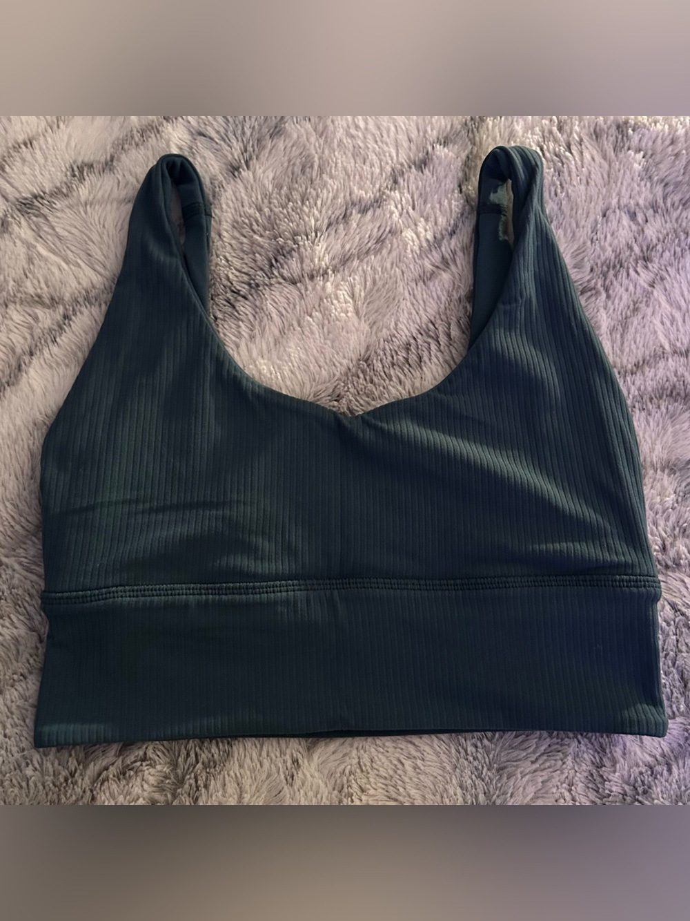 Lululemon Green Jasper Align Bra A/B ribbed